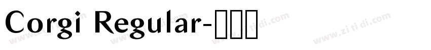 Corgi Regular字体转换